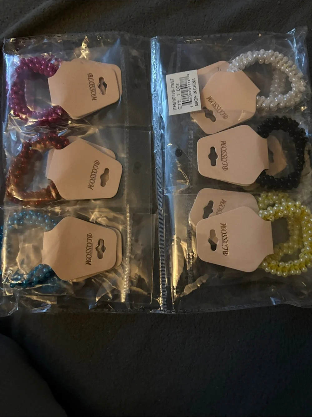 Kids Beaded Hair Ties - Multi-Color Pack